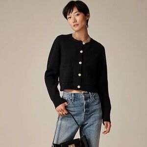 J. Crew Black Emilie Sweater Lady Jacket